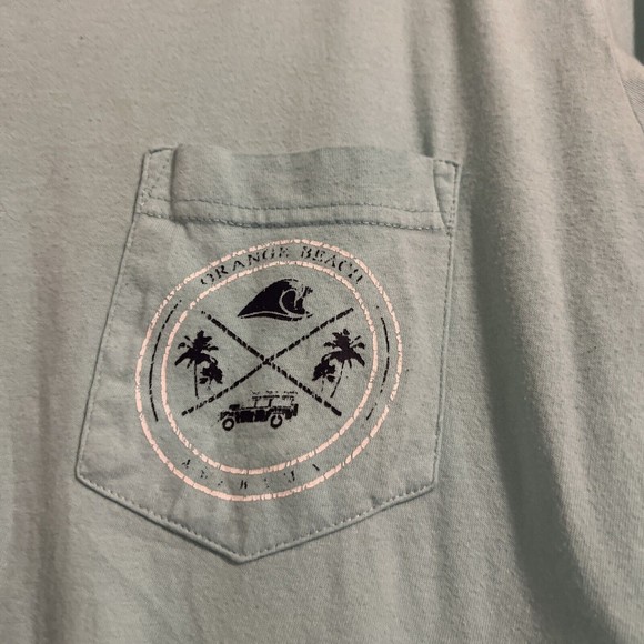 Surf Style Orange Beach Alabama Crewneck T-Shirt Turquoise Size Womens Medium - Picture 2 of 4